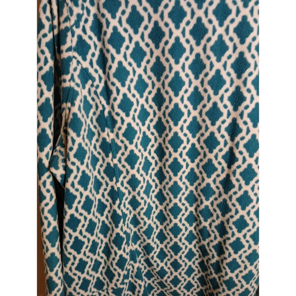 Lands End Womens 2x Fleeze Pullover 1/4 Zip Blue-White Outdoors Hike Camp Fish - Picture 11 of 16